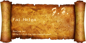 Fai Helga névjegykártya